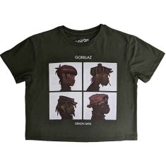 Gorillaz - Demon Days Lady Green Crop Top: 