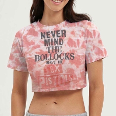 Sex Pistols - Nmtb Lady Pink Dip-Dye Crop Top: 