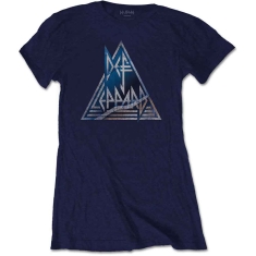 Def Leppard - Triangle Logo Lady Navy 