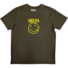 Nirvana - Yellow Happy Face Uni Green 