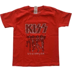 Kiss - Kiss Destroyer Sketch Boys Red  13+