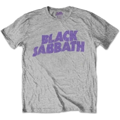 Black Sabbath - Wavy Logo Boys T-Shirt Heather