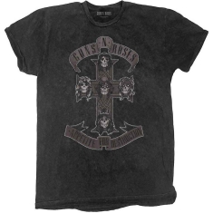 Guns N Roses - Monochrome Cross Boys T-Shirt Bl Dip-Dye