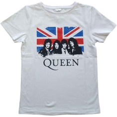 Queen - Vtge Union Jack Boyst-Shirt  Wht