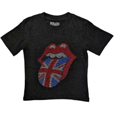 Rolling Stones - British Tongue Emb Boys T-Shirt Bl
