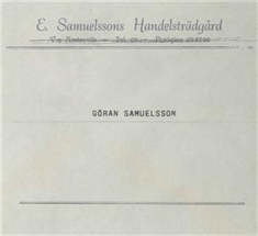 Samuelsson Göran - E. Samuelssons Handelsträdgård + Dv