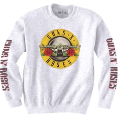 Guns N Roses - Classic & Text Logos Uni Wht Sweatshirt 