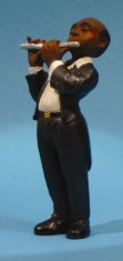 Jazzfigur - Tvärflöjt (Höjd Ca 12Cm)