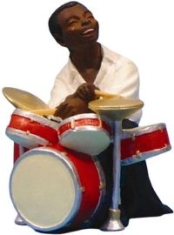 Jazzfigur - Trummor (Höjd Ca 12Cm)