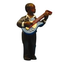 Jazzfigur - Basgitarr (Höjd Ca 12Cm)