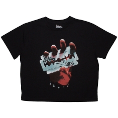 Judas Priest - British Steel Lady Bl Crop Top