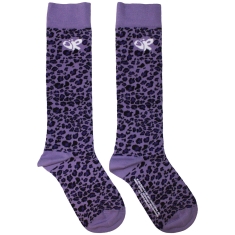 Olivia Rodrigo - Leopard Print Uni Purp Knee Socks (Eu 36-40)