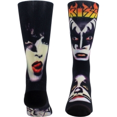 Kiss   - Faces Sublimation Uni Bl Socks