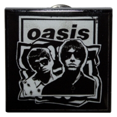 Oasis - Paper Cut-Out Photo Pin Badge