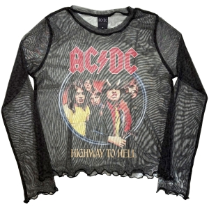 Ac/Dc - Highway To Hell Lady Bl Mesh Crop