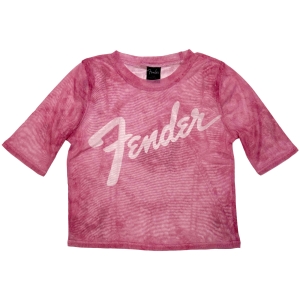 Fender - Classic Logo Lady Pink Mesh Crop