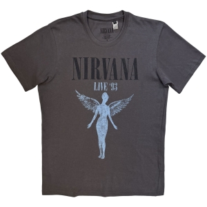Nirvana - Unisex T-Shirt: Live 93 Angel (Charcoal Grey)