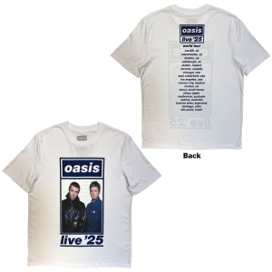 Oasis - Colour Photo Live 25 World Tour Wht T-Shirt