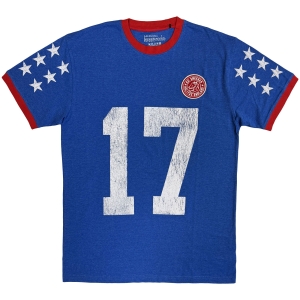 Ed Sheeran - Play 17 Ringer Uni Blue T-Shirt