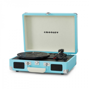 Vinylspelare - Cruiser Plus Deluxe Portable Turntable - Now With Bluetooth Out (Turquoise)