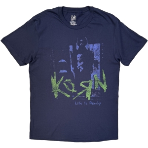 Korn - Life Is Peachy Green/Purple Uni Navy T-Shirt