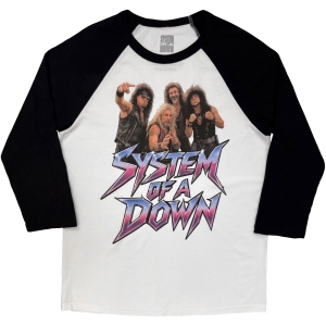 System Of A Down - Hair Metal Tour 26 Uni Wht/Bl Raglan