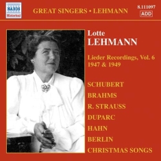Lehmann - Lieder Recordings Vol 6