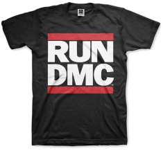 Run DMC Logo Black Mens T Shirt