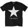 David Bowie/ T-shirt Blackstar White Star on Black Mens TS (S) 