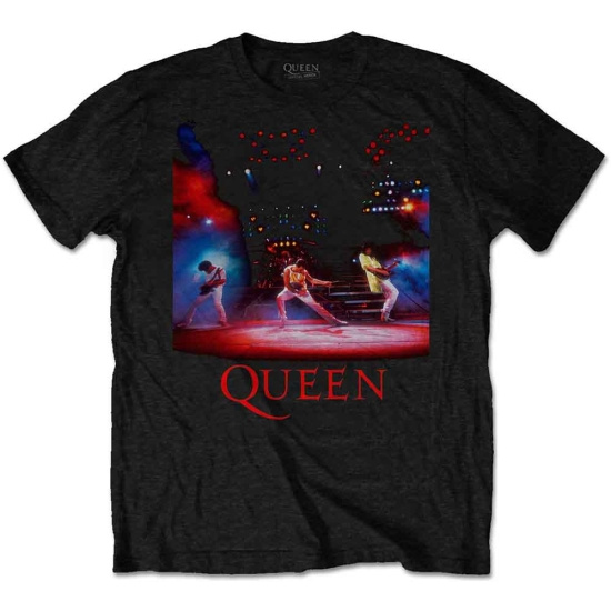 Queen - Live Shot Spotlight Uni Bl T-Shirt  (M)