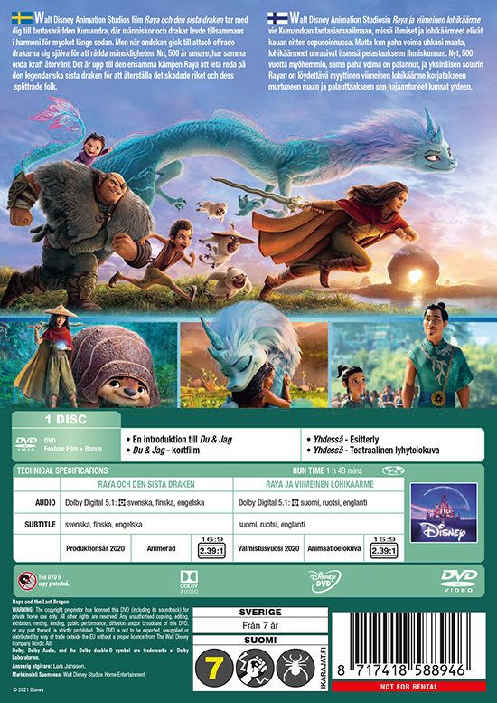 Movie - Raya And The Last Dragon Se/Fi