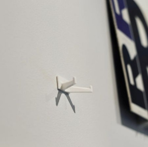 Vinyltillbehör - Vinylhållare Vit Självhäftande