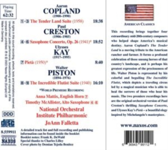 Aaron Copland Paul Creston Ulysse - Copland: The Tender Land Suite Cre