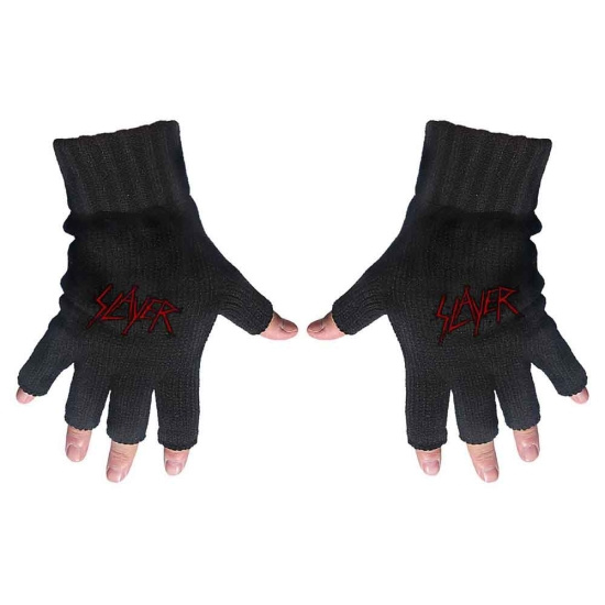 Slayer - Scratched Logo Fingerless Gloves
