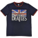 The Beatles - Drop T Logo & Vintage Flag Ringer Uni Na