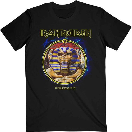 Iron Maiden - Powerslave Mummy Circle Uni Bl   