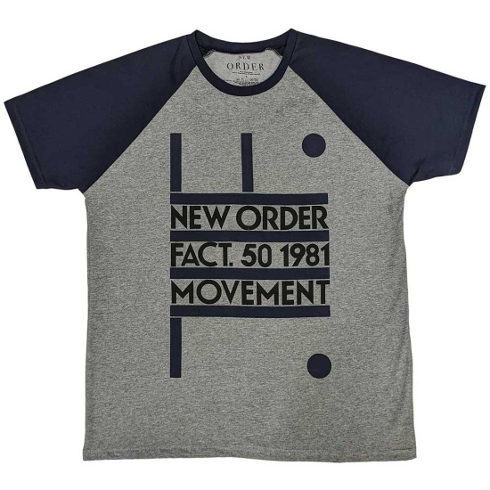 New Order - Movement Uni Grey/Navy Raglan: (2XL)