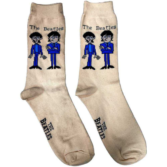 The Beatles - Cartoon Uni Cream Socks (Eu 40-45)