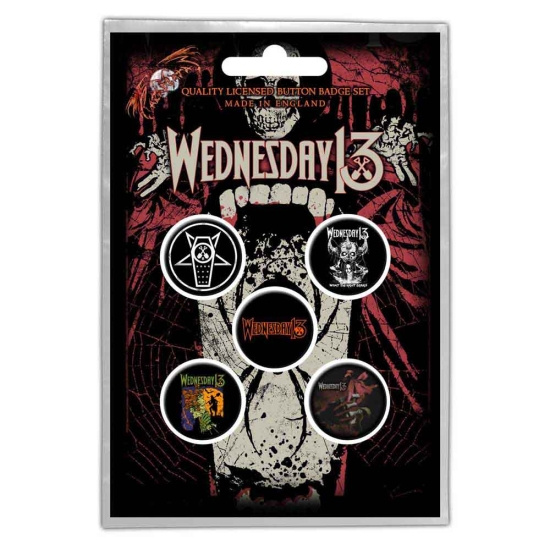 Wednesday 13 - Condolences Retail Packed Button Badge