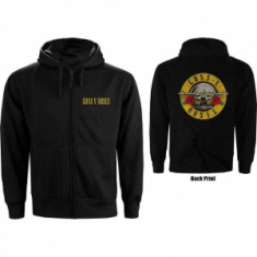 Guns N Roses - Classic Logo Backprint Lady Bl Zip Hoodi
