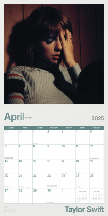 Taylor Swift - 2025 Square Calendar