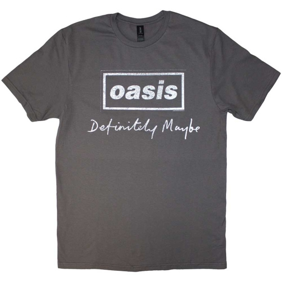 Oasis - Definitely.. Distressed Logo Char T-Shirt