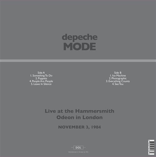 Depeche Mode - Live In London November 1984 (Picture Vinyl)