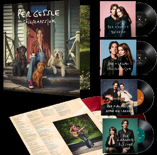 Per Gessle - Sällskapssjuk -Bundle Incl. 4 Vinyl 7' inch + signed card