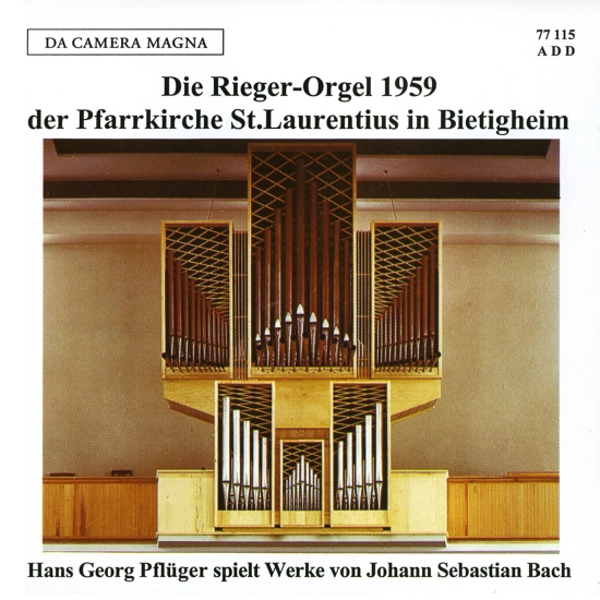 Pflüger Hans Georg - The Rieger Organ Of St Laurentius I