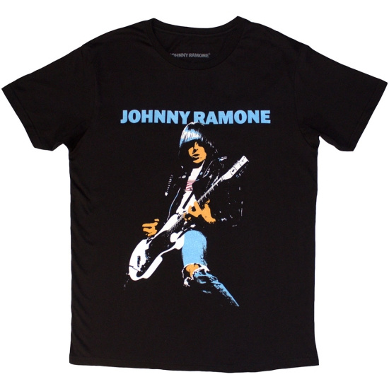 Johnny Ramone - Ripped Denim Uni Bl T-Shirt