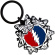 Grateful Dead - Steal Your Face Butterflies Keychain Grateful Dead - Steal Your Face Butterflies Keychain