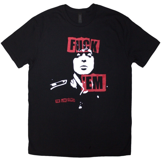 The Libertines - Fuck Em Slogan Uni Bl T-Shirt