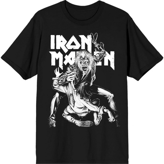 Iron Maiden - No Prayer Claw Crop Uni Bl T-Shirt
