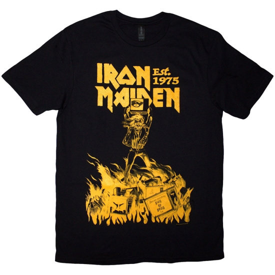 Iron Maiden - Est. 1975 Holy Smoke Jumbo Yellow Uni Bl T-Shirt